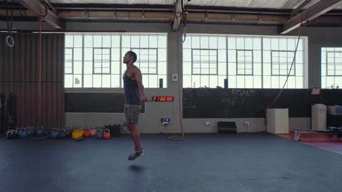 Skipping warmup routine Video stock 71615759
