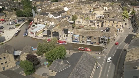 Skipton town centre, North Yorkshire, England Video stock 278549332