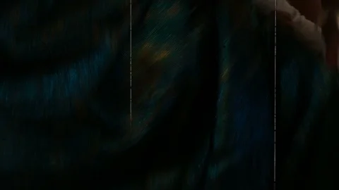 Skirt In Closeup While Dancing, Old Film Damage Effect Stock Footage 96466618