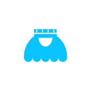 Skirt icon flat. Stock Illustration