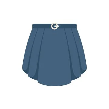 Skirt icon flat vector. Student girl Stock Illustration