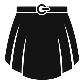 Skirt icon simple vector. Student girl Illustrazione stock