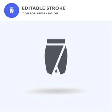 Skirt icon vector, filled flat sign, solid pictogram isolated on white, logo Stock Illustration