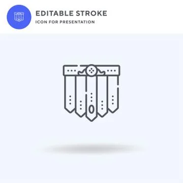 Skirt icon vector, filled flat sign, solid pictogram isolated on white, logo Stock Illustration