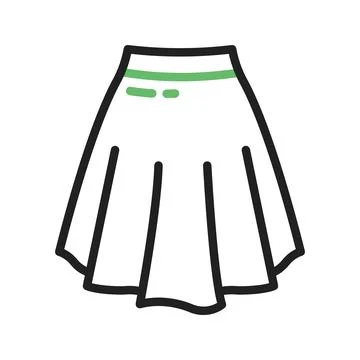 Skirt icon vector image. Illustrazione stock