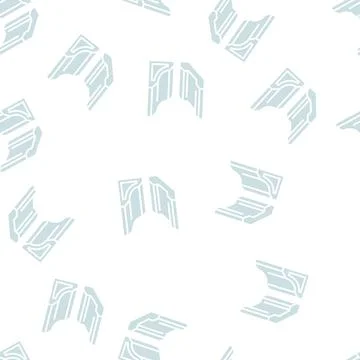 Skirting corner glyph seamless pattern Stock Illustration