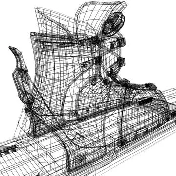 Skis 3D Model