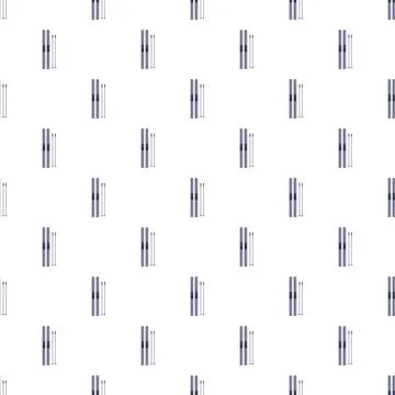 Skis and poles repeating pattern for winter sports background イラスト素材