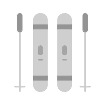 Skis icon vector image. Illustrazione stock