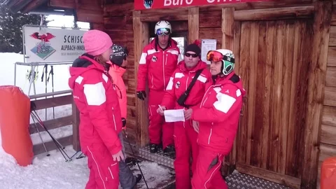 Skischool6 Stock Footage 121850497