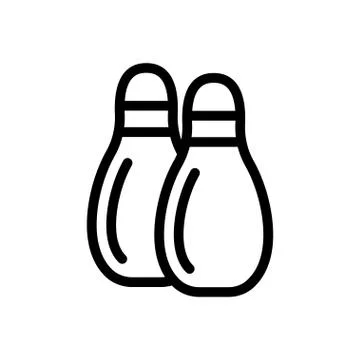 Skittle thin line icon Stock Illustration