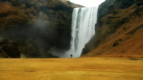 Skogafoss 2 Video stock 490391
