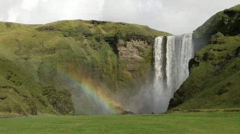 Skogafoss in Iceland Video stock 854664