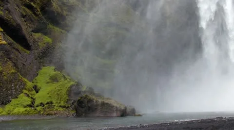 Skogafoss in Iceland Stock Footage 12417318