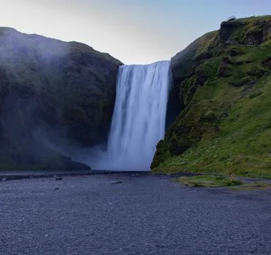 Skogafoss, Largest Waterfall in Iceland Stock Photos