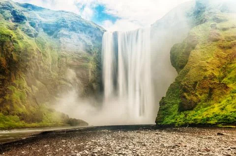 Skogafoss Stockfoto's