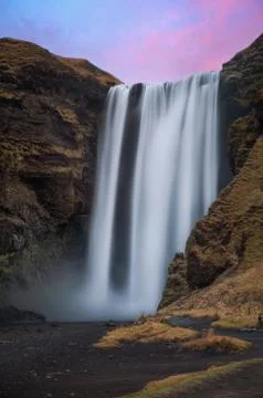 Skogafoss &amp; Sunset Stock Photos