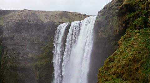 Skogafoss Waterfall Stock Footage 45684751