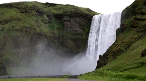 Skógafoss waterfall 動画素材 53011541