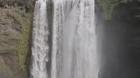 SKOGAFOSS WATERFALL Video stock 328151736