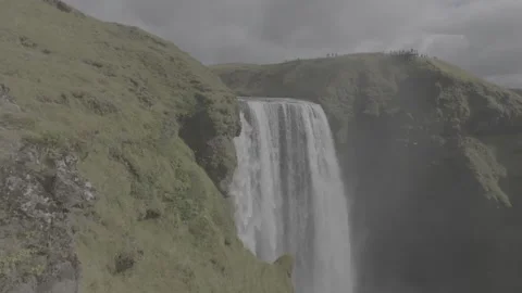 SKOGAFOSS WATERFALL Video stock 328151738