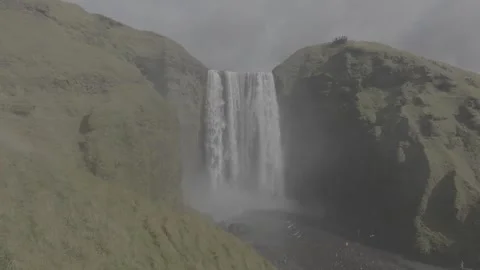 SKOGAFOSS WATERFALL Video stock 328151786