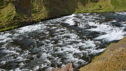 Skógafoss waterfall in Iceland. Video stock 112027076