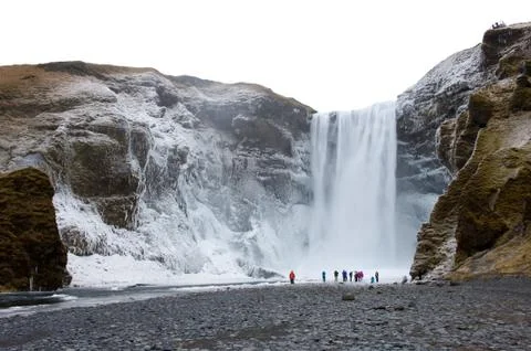 Skogafoss waterfall Foto stock