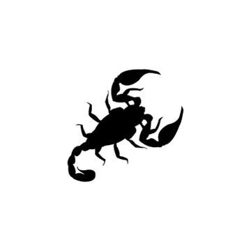 Skorpion Icon In Flat Style Vector For Apps, UI, Websites. Black Icon Vector Stock Illustration