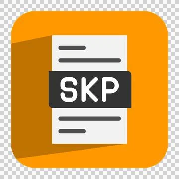 Skp document flat icon. Ideal file format for presentations and reports.  Stock Illustration