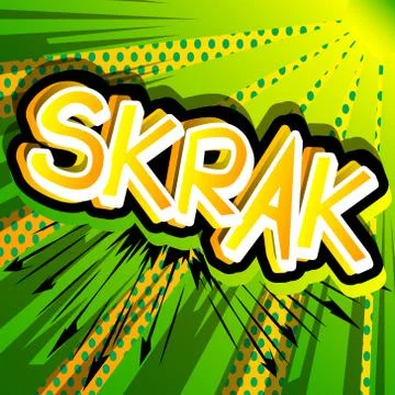 Skrak - Vector illustrated comic book style expression. Stock Illustration