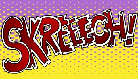 Skreech sound effect Stock Illustration
