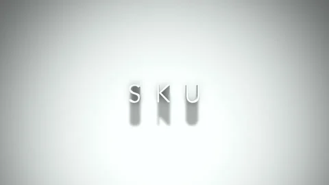 Sku 3D title animation with shadows on a white background Stock Footage 297456929