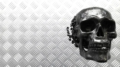 Skull 1 Video stock 131074306