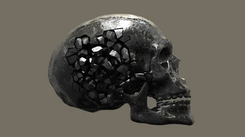 Skull 3 Video stock 131074455