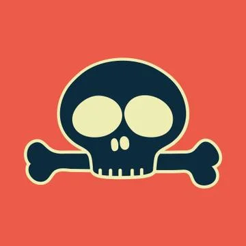 Skull and bone. Stock Illustration