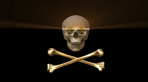 Skull and Bones Stock Footage