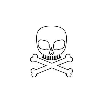 Skull and Bones icon. Elements of human deaths icon. Premium quality graphic Illustrazione stock