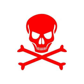 Skull and bones icon Stock Illustration