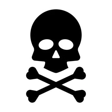 Skull and bones icon vector for graphic design, logo, website, social media, Stock-Illustration