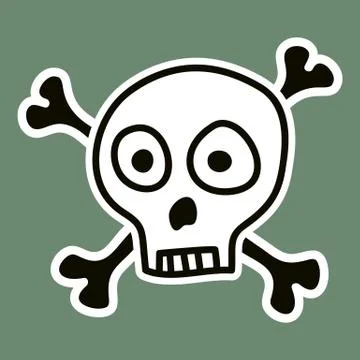 Skull and bones. Stock Illustration