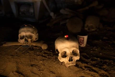 Skull and bones Stock Photos