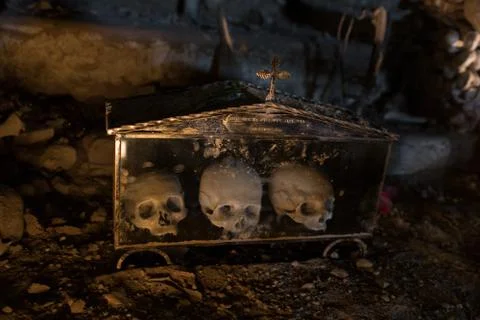 Skull and bones Stock Photos