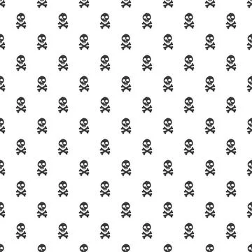 Skull and bones Seamless Pattern. Cartoon Pirate elements and objects. backgr イラスト素材