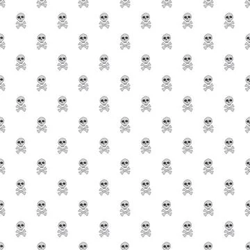 Skull and bones Seamless Pattern. Cartoon Pirate elements and objects. backgr イラスト素材