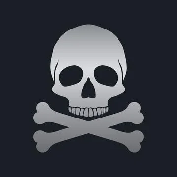 Skull and bones vector design Ilustração Stock