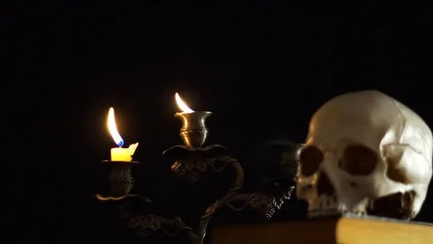 Skull and candles Stock Footage 101221891