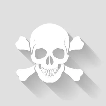 Skull and cross-bones Illustrazione stock