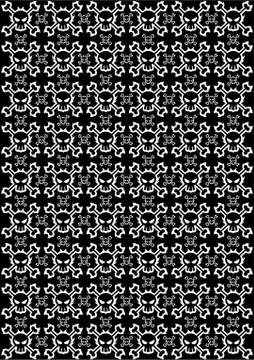 Skull and Crossbone Pattern 스톡 일러스트