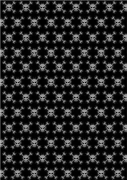 Skull and Crossbone Pattern Stock Illustration